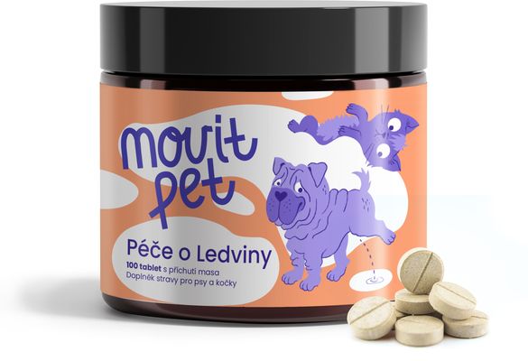 MOVit Energy PET Starostlivosť o obličky s príchuťou mäsa 100 tabliet