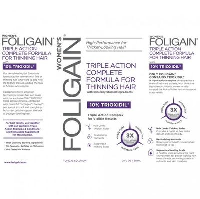 Foligain Triple Action sérum proti padaniu vlasov s 10% trioxidilom pre ženy 59 ml