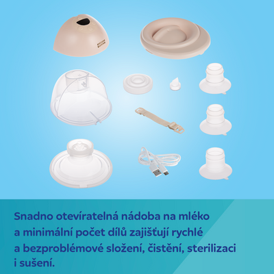 Canpol babies Elektrická odsávačka materského mlieka do podprsenky Hands-Free 2.0 150 ml