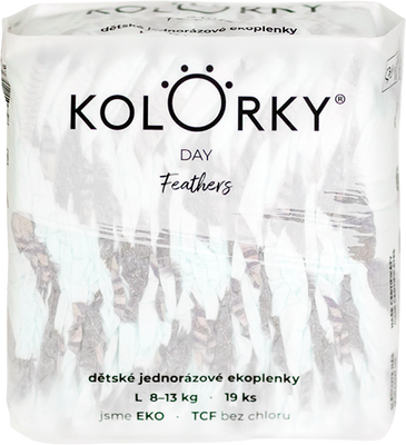 Kolorky DAY Perie veľ. L (8-13 kg) 19 ks