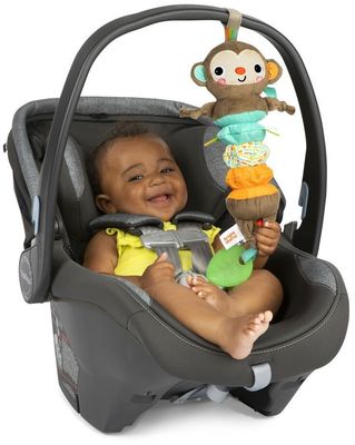 Bright Starts Hračka s melódiou na C krúžku Pull, Play & Boogie™ opice 0m+