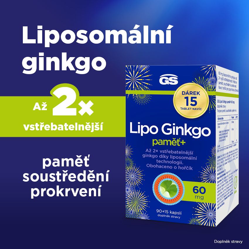 GS Lipo Ginkgo pamäť+ 105 kapsúl