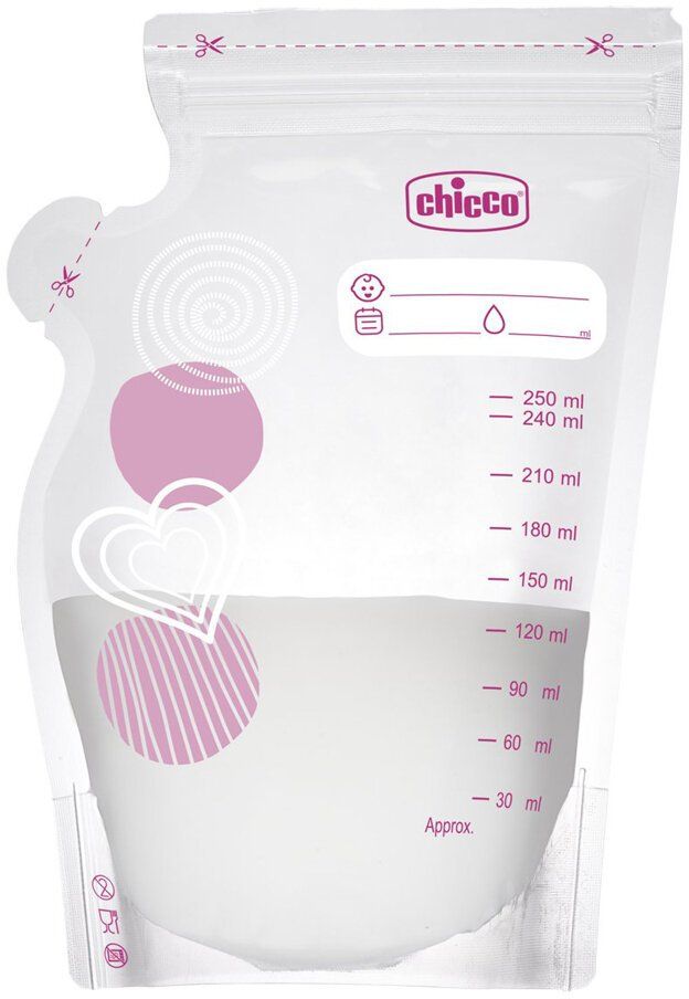 Chicco Vrecká na materské mlieko 250 ml, 30 ks