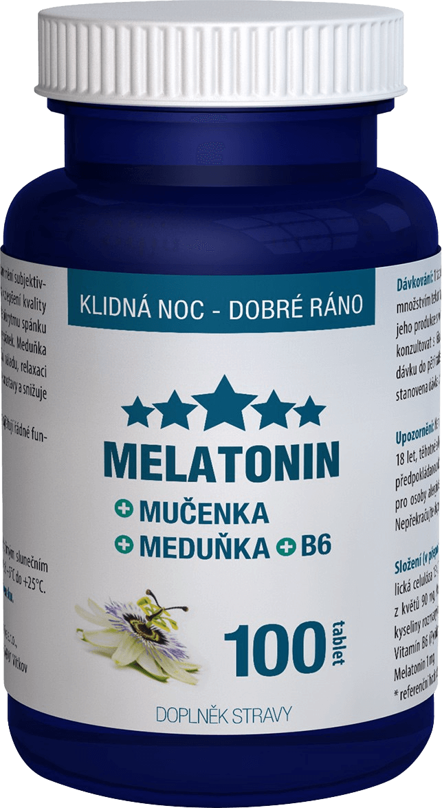 Pharma Activ Melatonín Mučenka Medovka B6 100 tabliet