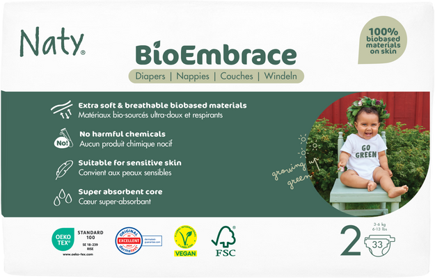 Eco by Naty Plienky mini 3 - 6 kg, 33 ks
