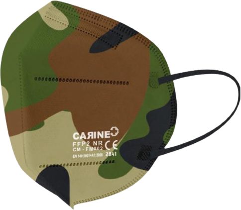 Carine FFP2 NR FM002 Filtračná polomaska kategórie III maskáčová 10 ks