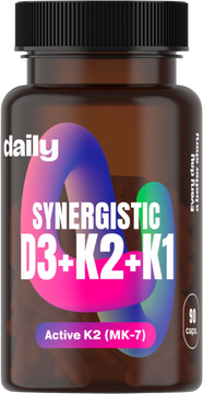 Daily Synergistic D3 + K2 + K1 90 kapslí
