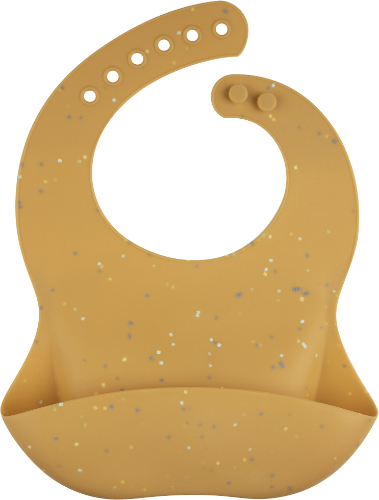 Canpol babies Podbradník silikonový s vreckom žltý