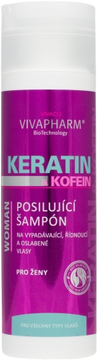 VivaPharm Keratínový šampón pre ženy s kofeínom 200 ml
