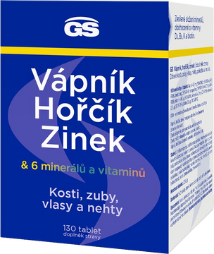 GS Vápnik, horčík, zinok 130 tabliet
