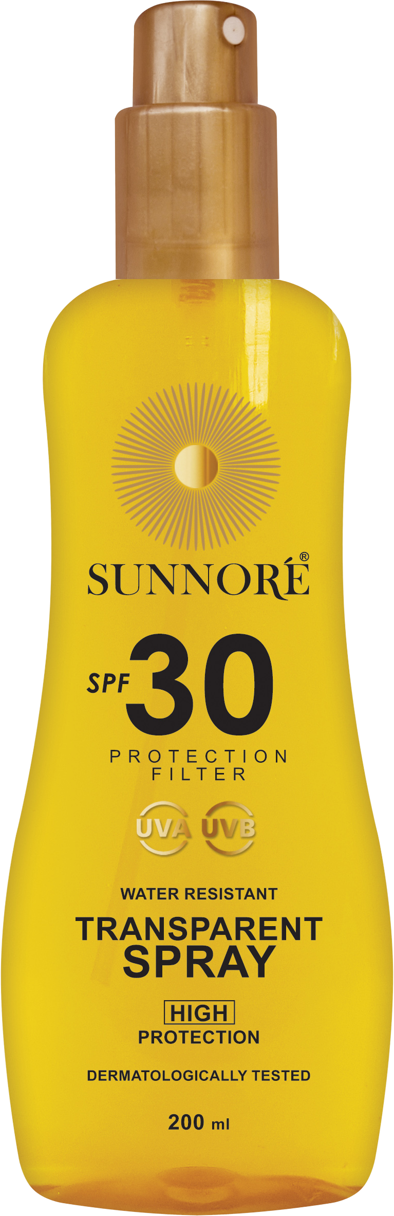 Sunnoré Transparentný sprej SPF 30, 200 ml