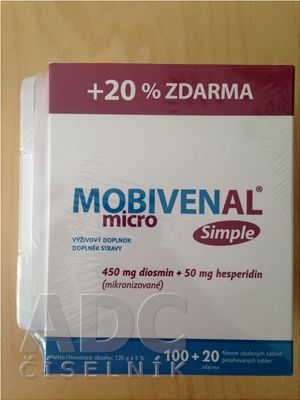Mobivenal micro Simple tbl flm 100+20 zadarmo + prenosný obal na tablety zadarmo