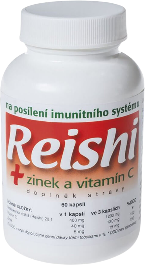 Naturvita Reishi + zinok a vitamín C 60 kapsúl