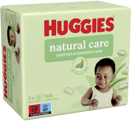 Huggies® Natural Care Triplo vlhčené obrúsky 3 x 56 ks