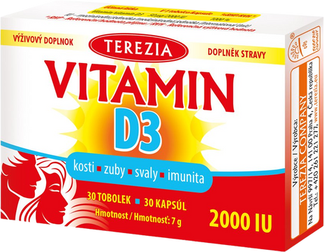 Terezia Vitamin D3 2000 IU 30 kapsúl