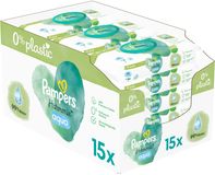 Pampers Harmonie Aqua Plastic Free Vlhčené obrúsky 15 x 48 ks