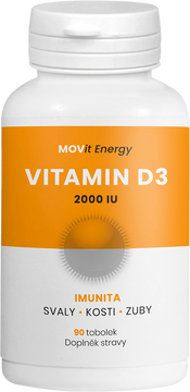 MOVit Energy Vitamín D3 2000 I.U. 50 mcg 90 tvrdých kapsúl