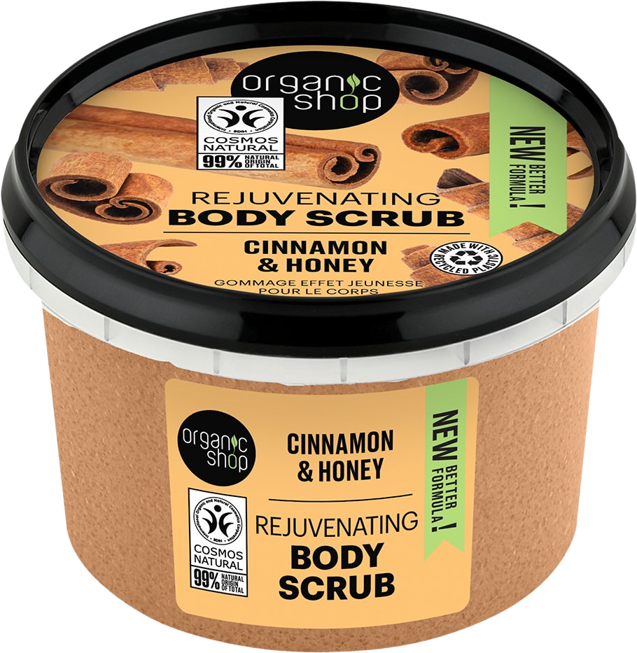Organic Shop Omladzujúci telový peeling Škorica a med 250 ml