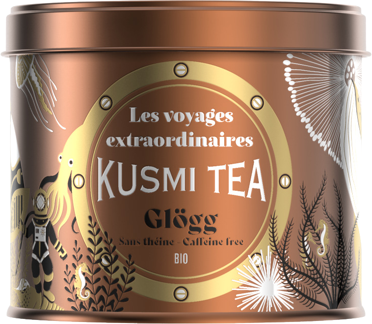 Kusmi Tea Sypaný ovocný vianočný čaj Glögg Bio, kovová dóza 125 g