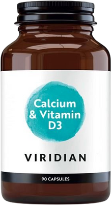 Viridian High Potency Calcium & D3 (Vápník s vitamínom D3) 90 kapsúl