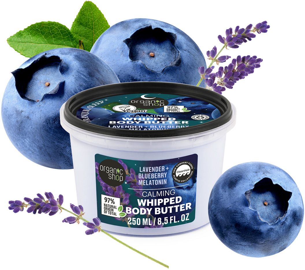 Organic Shop Sleeping Upokojujúce šľahané telové maslo For Tender Sleep 250 ml