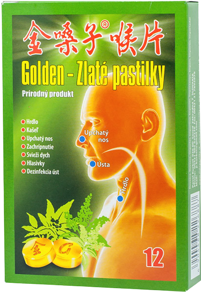 Golden Product Golden Zlaté pastilky, 12 ks