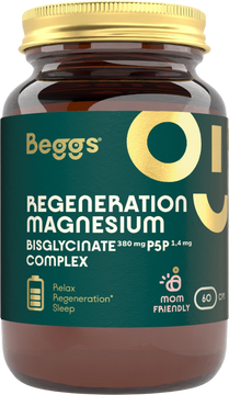 Beggs Magnesium bisglycinate 380mg + P5P Complex 1,4mg 60 kapsúl