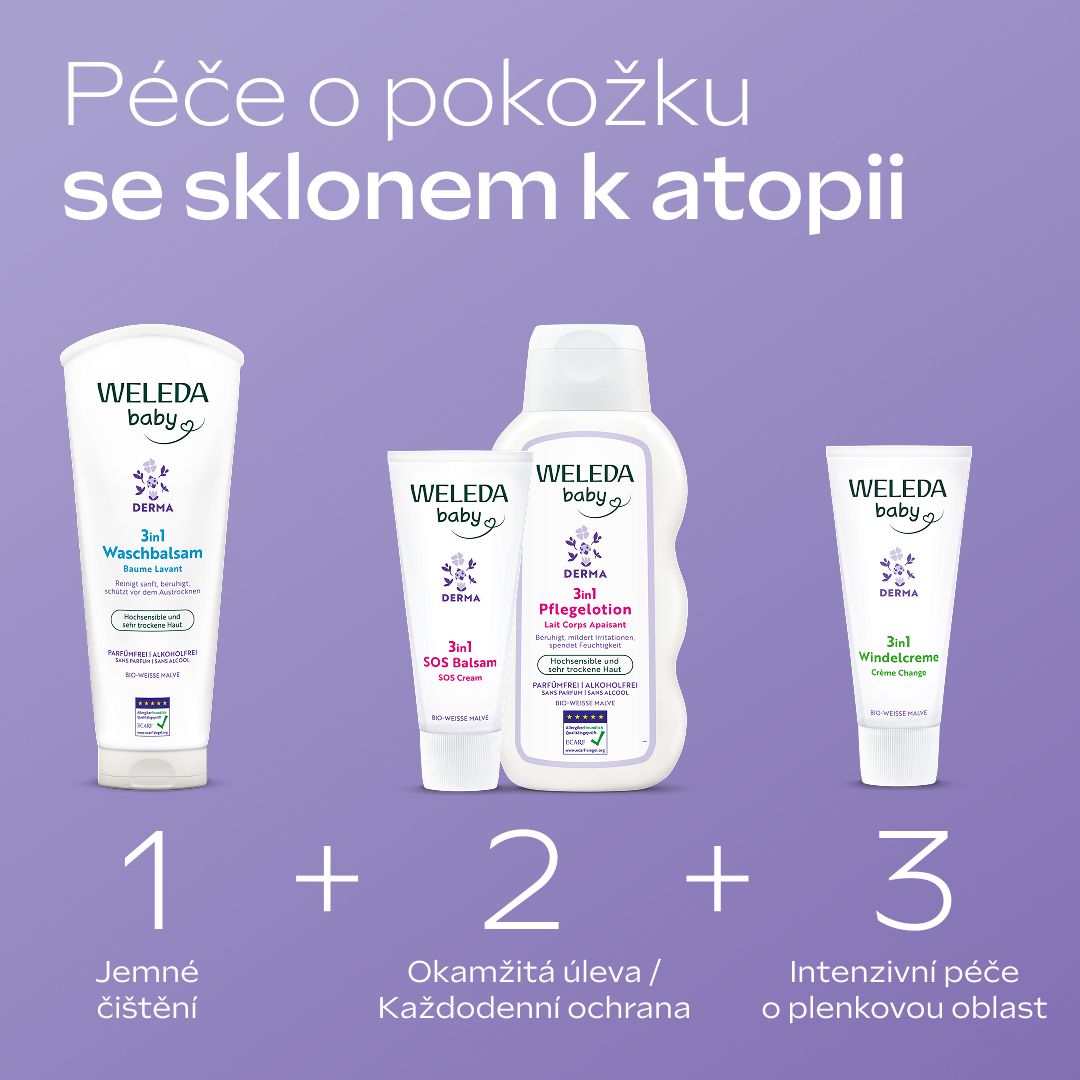 Weleda 3v1 DERMA Umývací balzam 200 ml