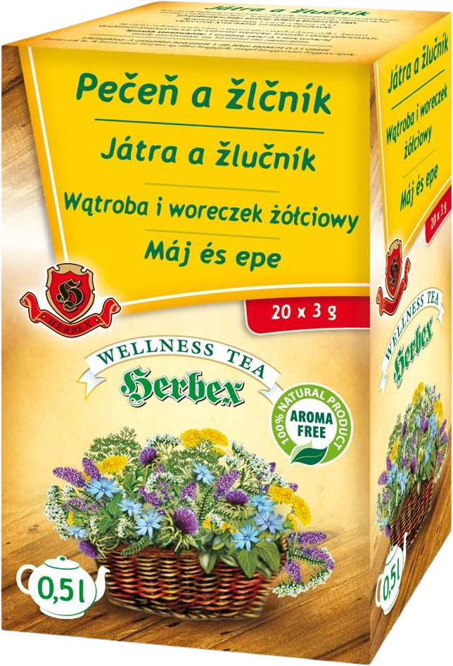 Herbex Pečeň a žlčník bylinný čaj, 20 x 3 g