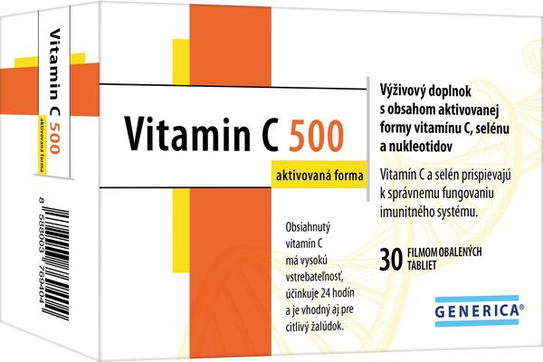 Generica Vitamin C 500 mg, 30 tabliet