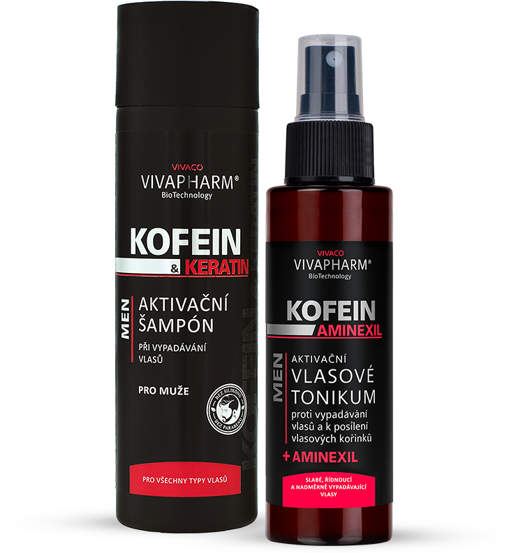 Vivaco Darčeková kazeta kofeín šampón + vlasové tonikum