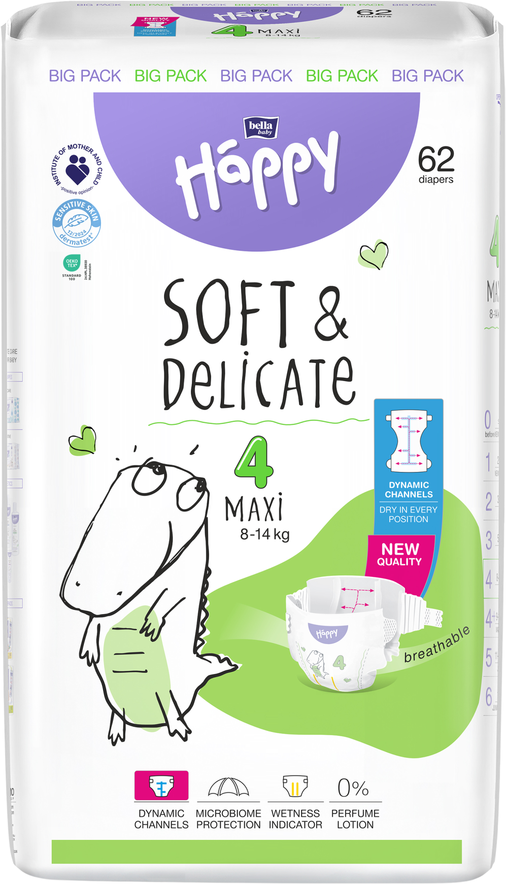 Bella Baby Happy Soft&Delicate Maxi 62 ks