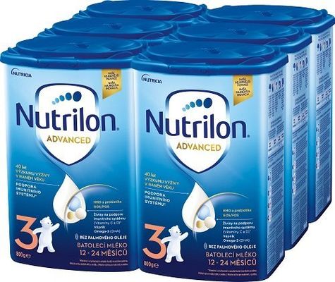 Nutrilon 3 batoľacia mliečna dojčenská výživa v prášku 6 x 800 g