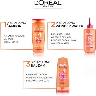 L'Oréal Paris Elseve Dream Long 8 Second Wonder Water Lamelárny kondicionér 200 ml