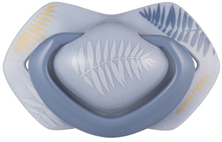 Canpol babies Cumlík silikónový symetrický Light touch GOLD 6-18m modrý 2 ks