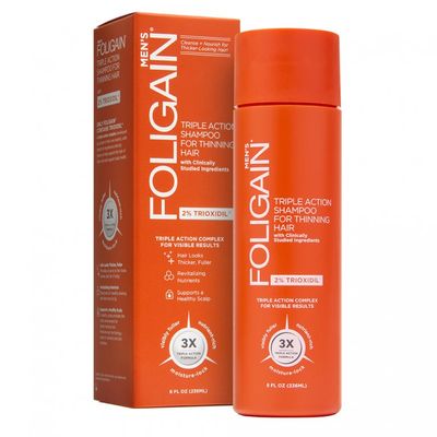 Foligain Triple Action šampón proti padaniu vlasov s 2% trioxidilom pre mužov 236 ml