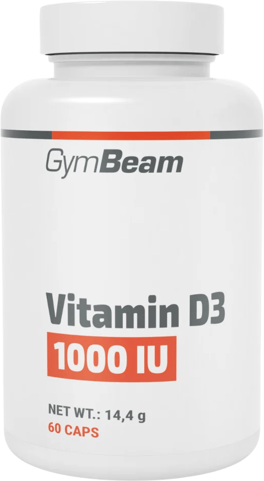 GymBeam Vitamín D3 1000 IU fudge brownie 60 kapsúl