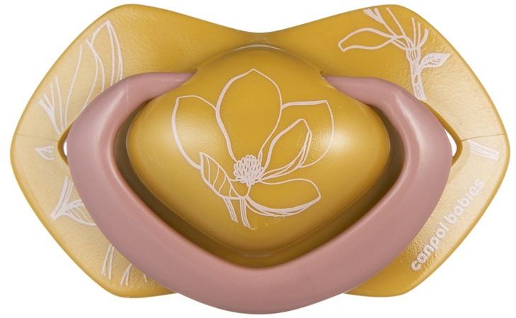 Canpol babies Cumlík silikónový symetrický Light touch GOLD 18m+ ružový 2 ks