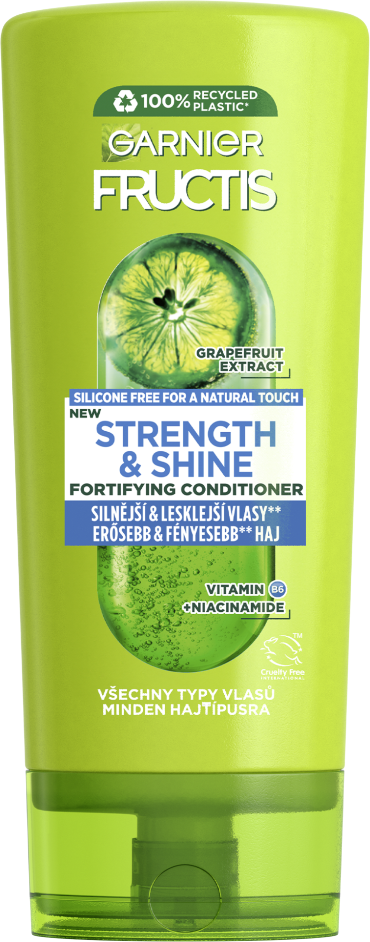 Garnier Fructis Strength & Shine Posilňujúci balzam pre všetky typy vlasov bez lesku a sily, 200 ml