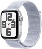 Apple Watch SE GPS 44mm Silver Aluminium Case with Blue Cloud Sport Loop