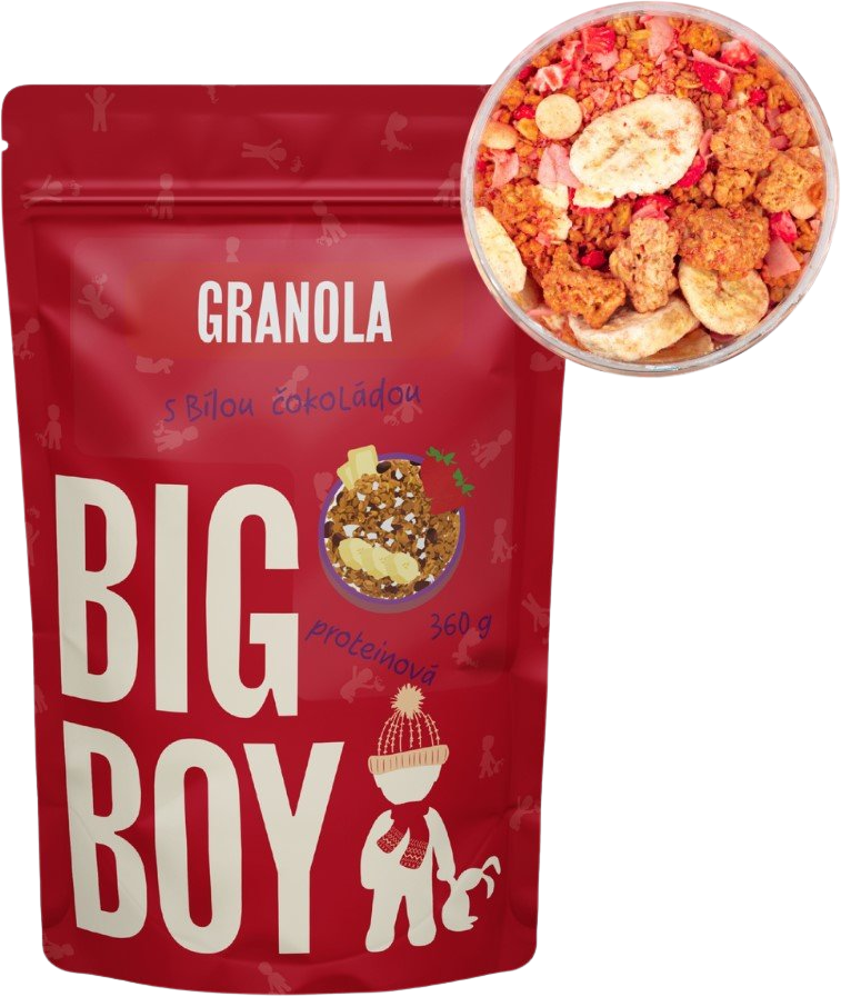 Big Boy Proteínová granola s bielou čokoládou a ovocím 360 g
