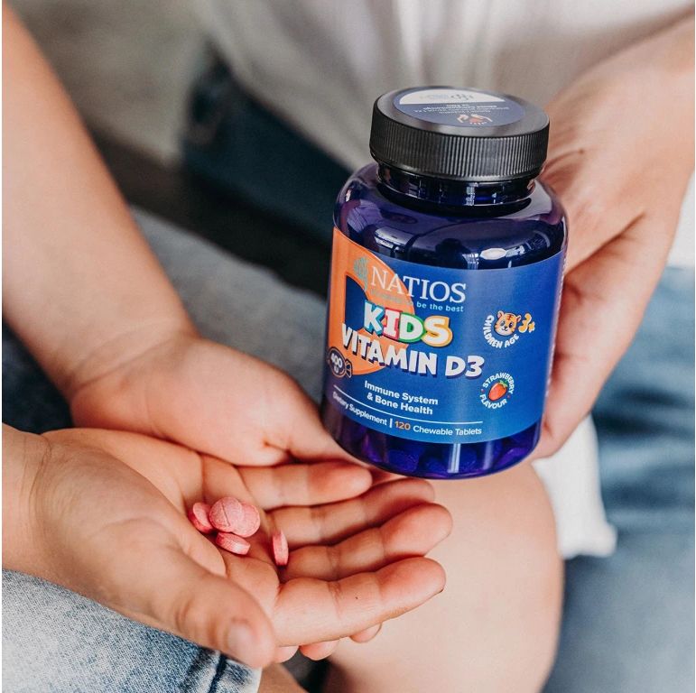 Natios Kids Vitamín D3, 400 IU 120 tabliet