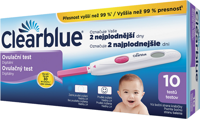 Clearblue Ovulačný test - digitálny 10 ks