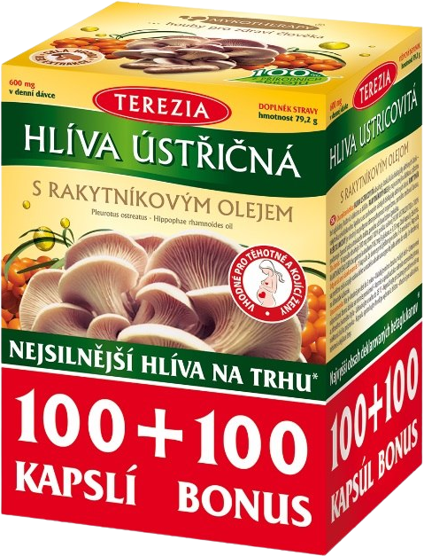 Terezia Hliva ustricovitá s rakytníkovým olejom 200 kapslí