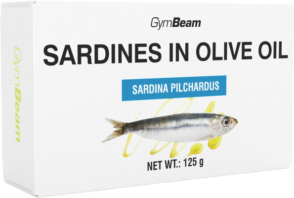 GymBeam Sardinky v olivovom oleji 125 g