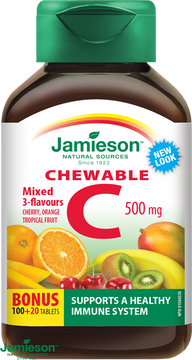 Jamieson Vitamín C 500 mg mix príchutí 120 tabliet