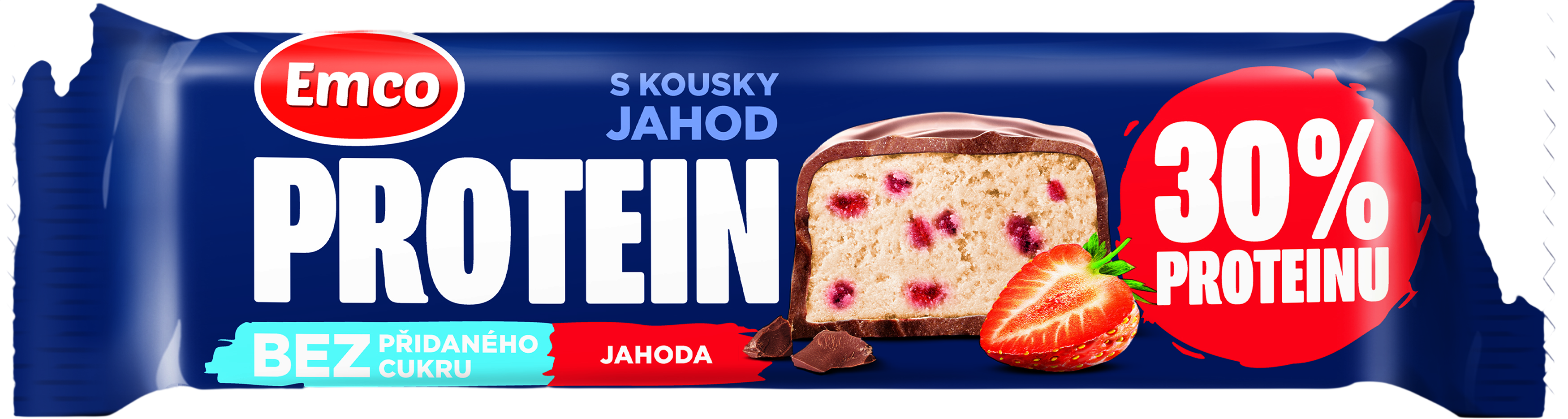 Emco Proteínová tyčinka jahodová 50 g