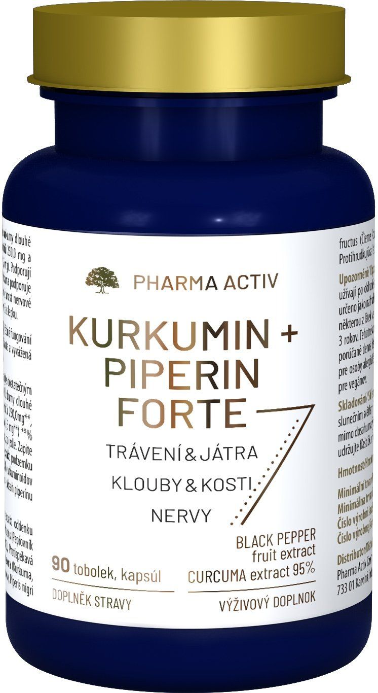 Pharma Activ Kurkumín + Piperín forte 90 tvrdých kapsúl