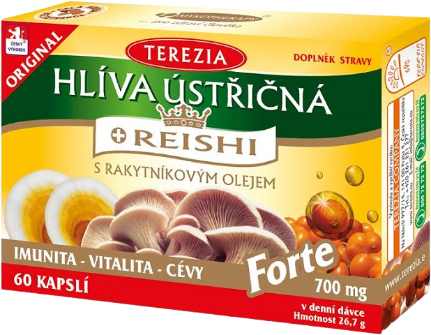 Terezia Hliva ustricovitá + Reishi s rakytníkovým olejom Forte 60 kapsúl