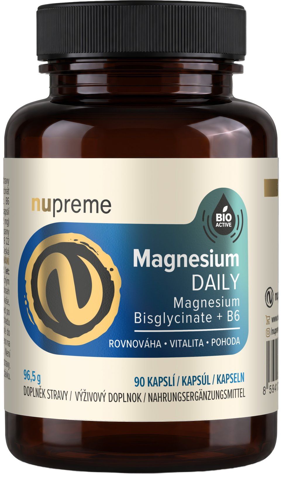 Nupreme Magnesium DAILY Bisglycinát + B6 90 kapsúl